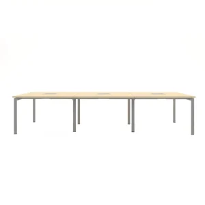 Escritorio Neo con pasacables 140 Bench 6 pers