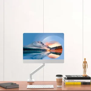 Soporte Monitor Escritorio Simple Blanco