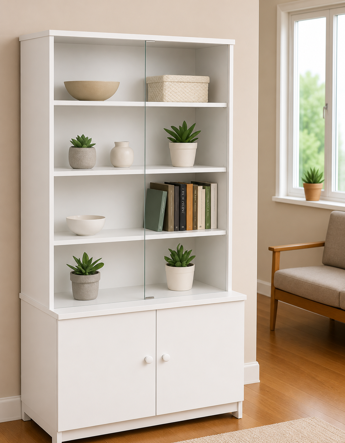 Gabinete Con Biblioteca Alto